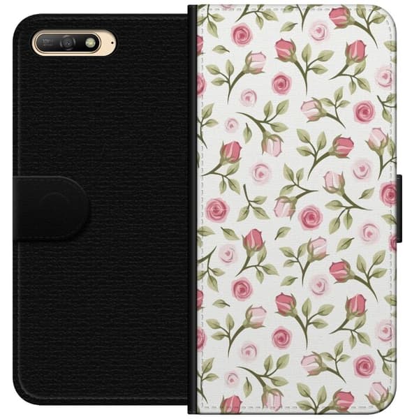 Plånboksfodral till Huawei Y6 (2018) med Blommigt