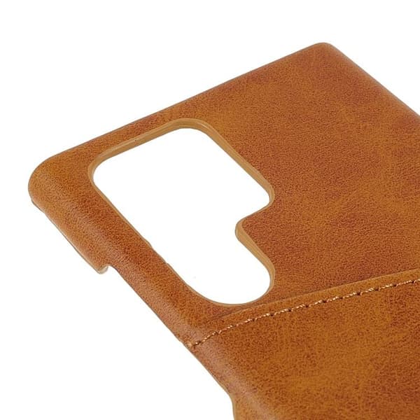 Kortholder Læder Cover Galaxy S22 Plus - Brun Brown