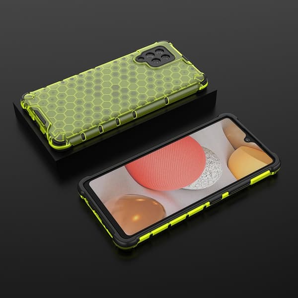 Honeycomb Armor Kofangerdæksel Galaxy A42 5g - Grøn Green