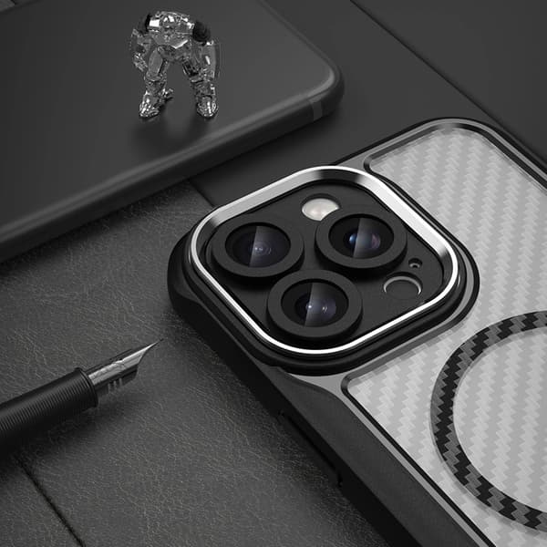 Mobilskal till iPhone 16 Pro Max MagSafe Silikon Leading - Svart Black