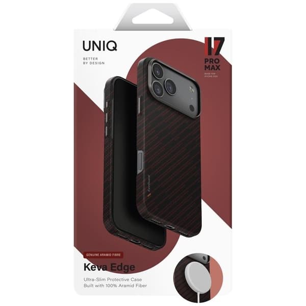 UNIQ Mobilskal till iPhone 17 Pro Max MagSafe Keva EDGE Orange