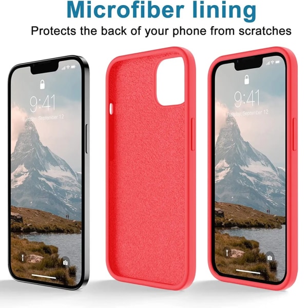 SiGN iPhone 15 Mobilskal Liquid Silikon - Röd