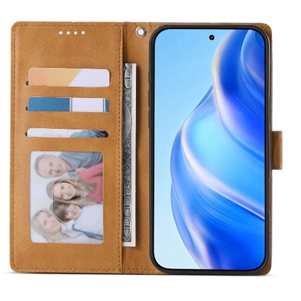 Samsung Galaxy S26 Edge Plånboksfodral Konstläder Flip - Gul