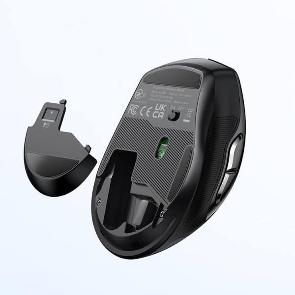 Ugreen optisk trådløs mus USB 2.4GHz/Bluetooth 5.0 - Sort