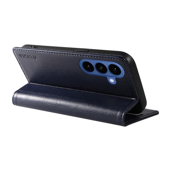 YIKATU Galaxy S26/S26 Pro Plånboksfodral Litchi Konstläder Blå