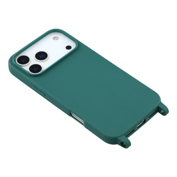 Mobilskal till iPhone 17 Pro TPU med Hål för Rem - Mörkgrön Grön