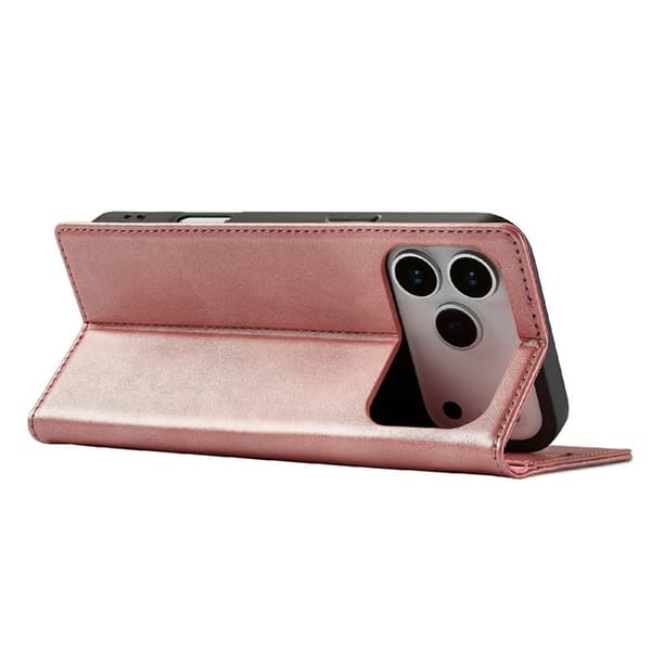 LC.IMEEKE iPhone 17 Pro Plånboksfodral Konstläder- Roséguld