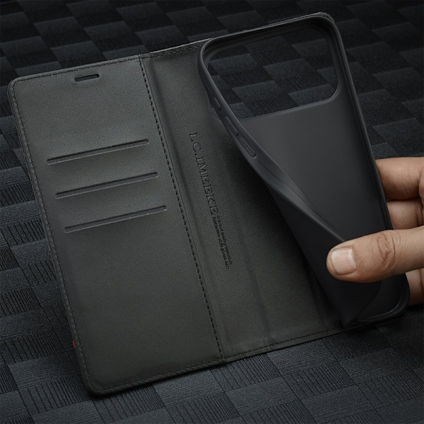 LC.IMEEKE iPhone 17 Pro Plånboksfodral Konstläder - Vit