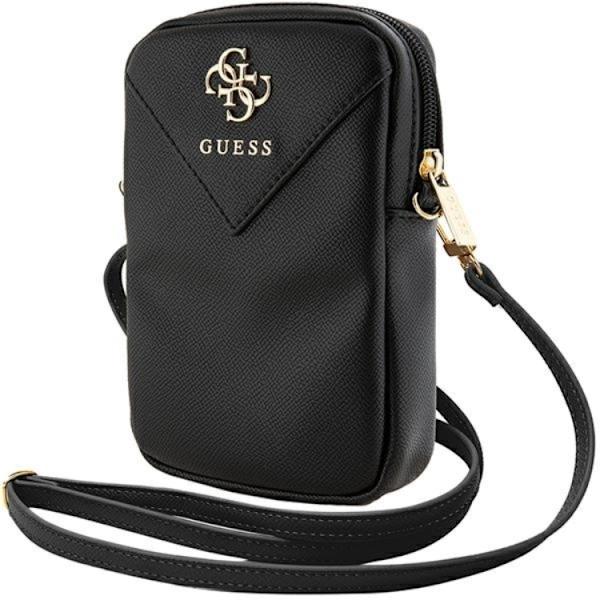 Guess Mobiltaske Lynlås Trekant 4G - Sort Black