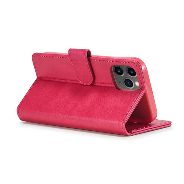 LC.IMEEKE iPhone 12 Pro Max Plånboksfodral i Konstläder - Röd