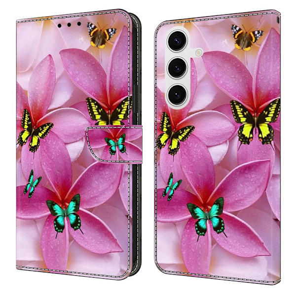 Plånboksfodral för Samsung Galaxy S26 Plus Mönstertryck Ställ - Rosa