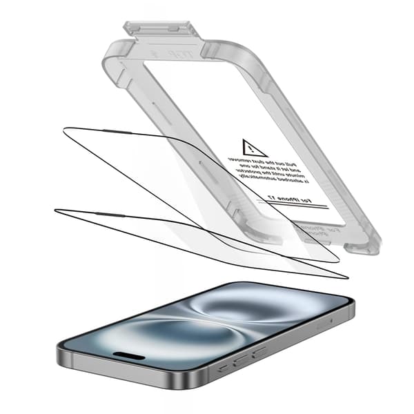 [2-Pack] Tech-Protect iPhone 17 Pro Hærdet Glas Skærmbeskytter - Sort Svart