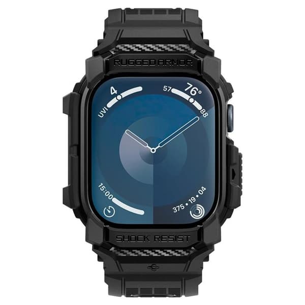 Spigen Apple Watch 42mm Series 10 Etui Rugged Armor Pro - Sort