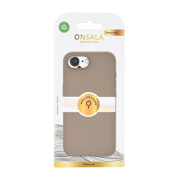 Onsala Mobilskal till iPhone 16e Silikon Återvunnen - Summer Sand Brun
