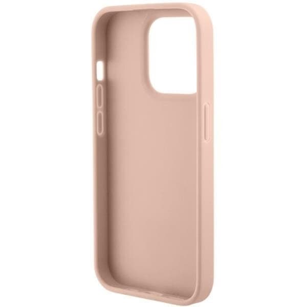 Guess iPhone 15 Pro Max Mobilskal Croco Triangle Metal Logo Rosa
