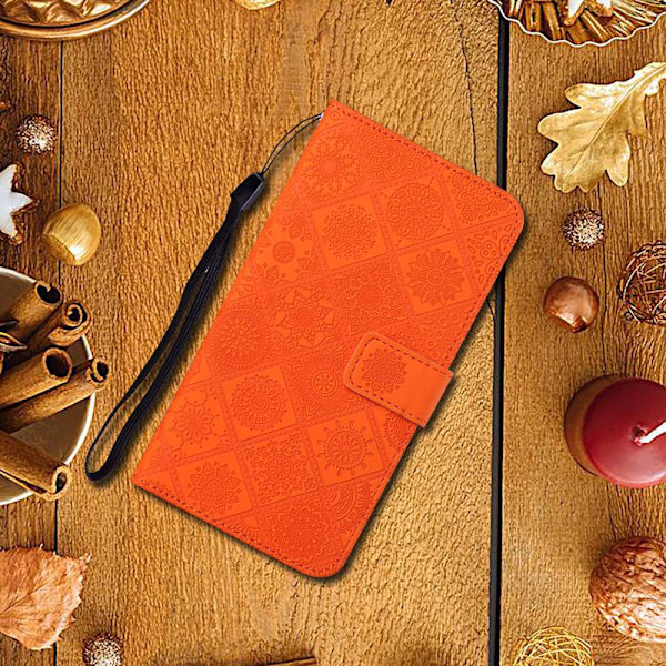 Plånboksfodral för Samsung Galaxy S26 Plus Konstläder - Orange