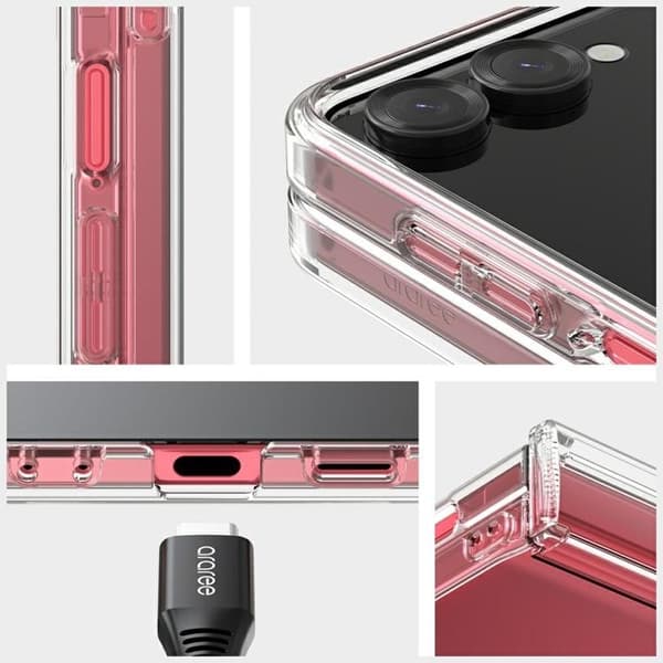 Araree Mobilskal till Galaxy Z Flip 7 Duple 360 - Transparent Transparent