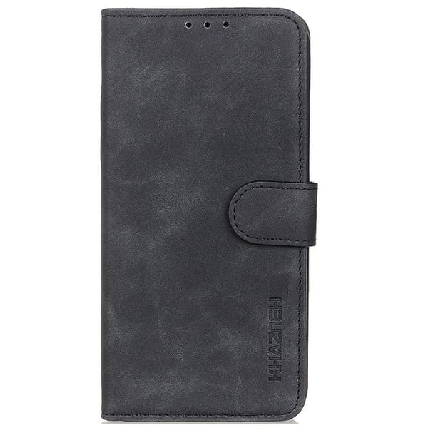 KHAZNEH OnePlus 13R 5G Plånboksfodral Konstläder Retro Textur - Svart