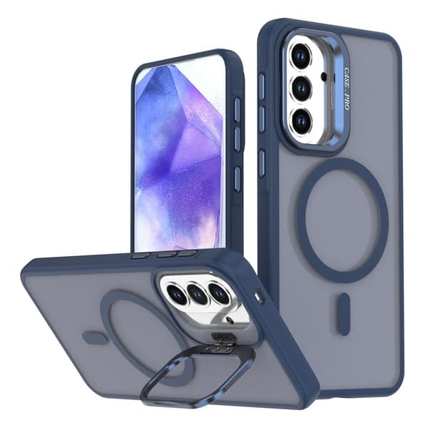 Mobilskal för Samsung Galaxy S26 Plus Magnetiskt Kickstand PC + TPU - Blå