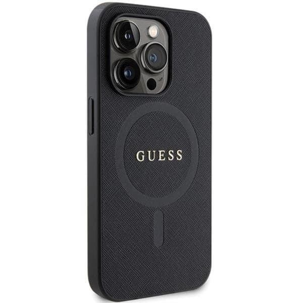 Guess iPhone 11/XR Mobilskal Magsafe Saffiano - Sort Black
