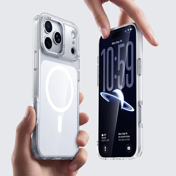 Mobilskal till iPhone 17 Pro Magsafe Acrylic Vit