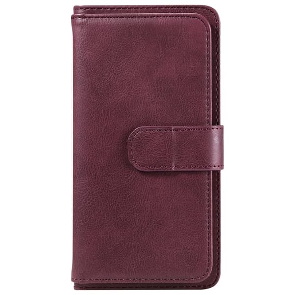 Samsung Galaxy S26 / S26 Pro Plånboksfodral Ställ Konstläder - Vinröd