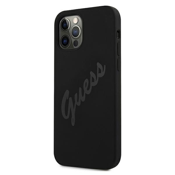 Guess iPhone 12 Pro Max Skal Script Vintage - Musta Black
