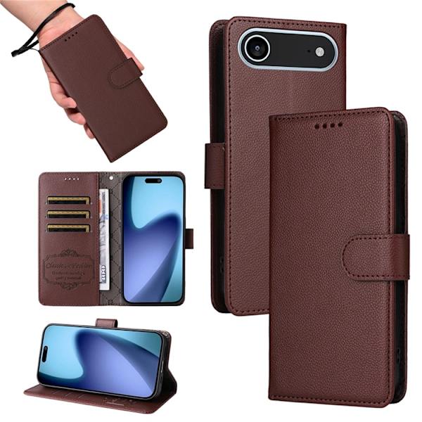 iPhone Air Plånboksfodral RFID Blocking med Handledsrem Brun