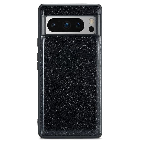 DG.MING Mobilskal till Google Pixel 8 Pro Glitter PU Läder Svart