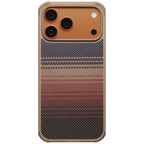 PITAKA Telefontaske til iPhone 17 Pro MagSafe Aramid ProGuard - Solnedgang Orange
