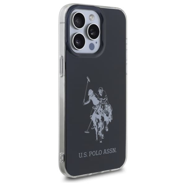 US Polo Mobilskal till iPhone 15 Pro Max Shiny Big Logo - Svart