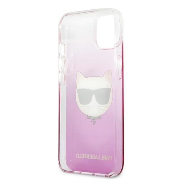 Karl Lagerfeld iPhone 13 mini -kuori Choupette Head - Pinkki