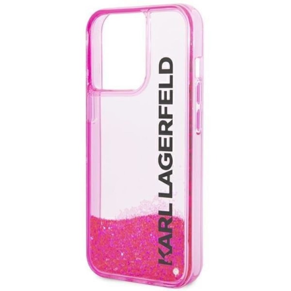 Karl Lagerfeld iPhone 14 Pro Max Skal Liquid Glitter Elong - Rosa