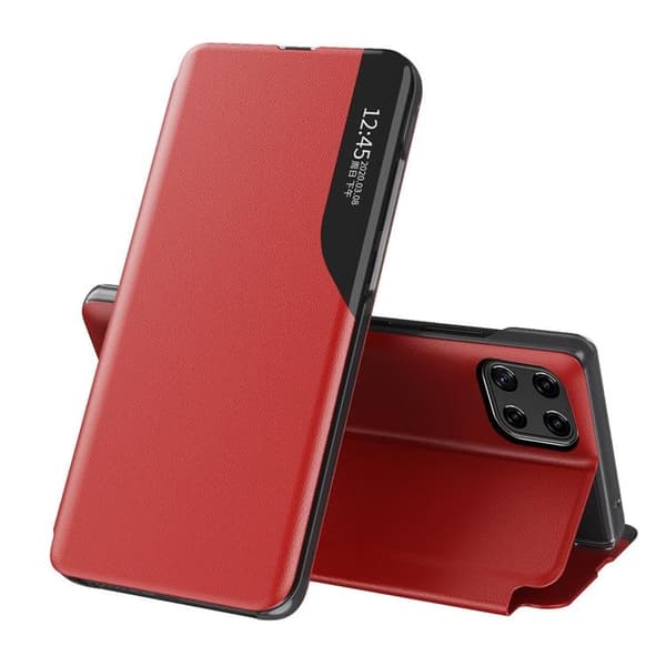 Eco Leather View Fodral Galaxy A22 - Punainen Red