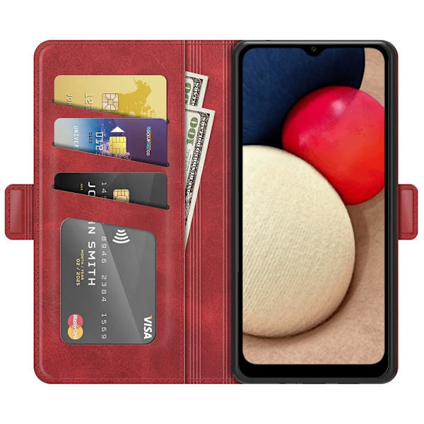 Flip Folio -lompakkokotelo Samsung Galaxy A03s:lle - punainen Red