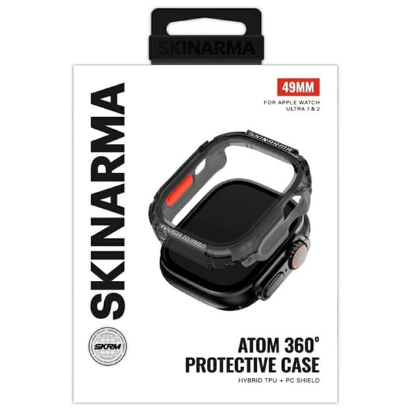 Skinarma Apple Watch 46mm Taske Atom - Røg Svart