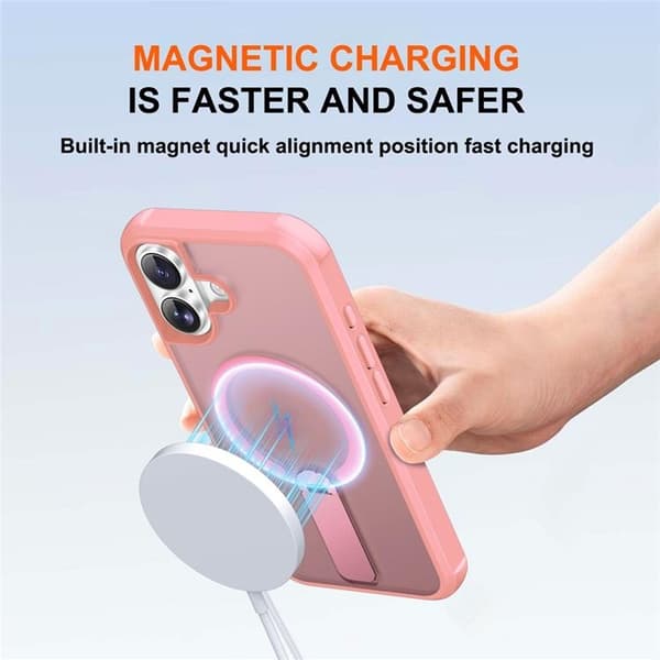Mobilskal till iPhone 17 MagSafe Kickstand - Rosa Rosa