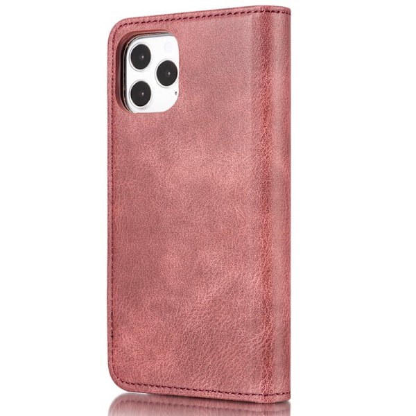 DG.MING iPhone 13 Pro Max Plånboksfodral Äkta Läder 2-i-1 Röd