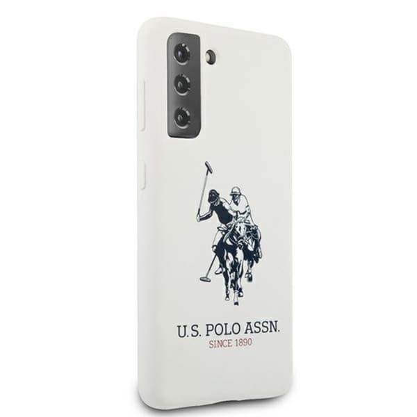US Polo Silicone Logo Skal Galaxy S21 Plus - Vit White