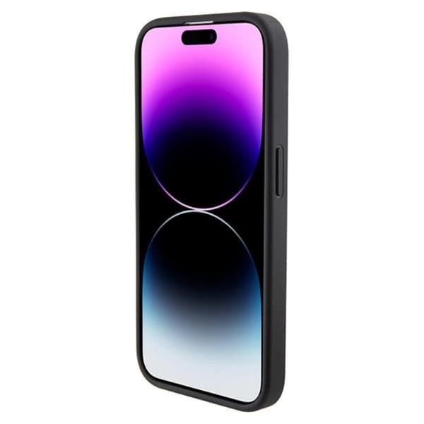 Ferrari iPhone 15 Pro Mobilskal Perforated Waves Metal Logo - Sort Black