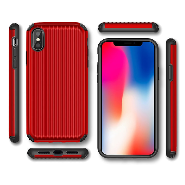 Hybrid Armor Skal till Apple iPhone X/Xs - Röd Röd