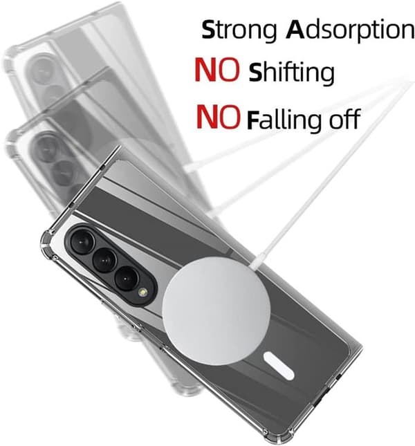 BOOM Galaxy Z Fold 3 Skal Magsafe Shockproof - Clear Transparent