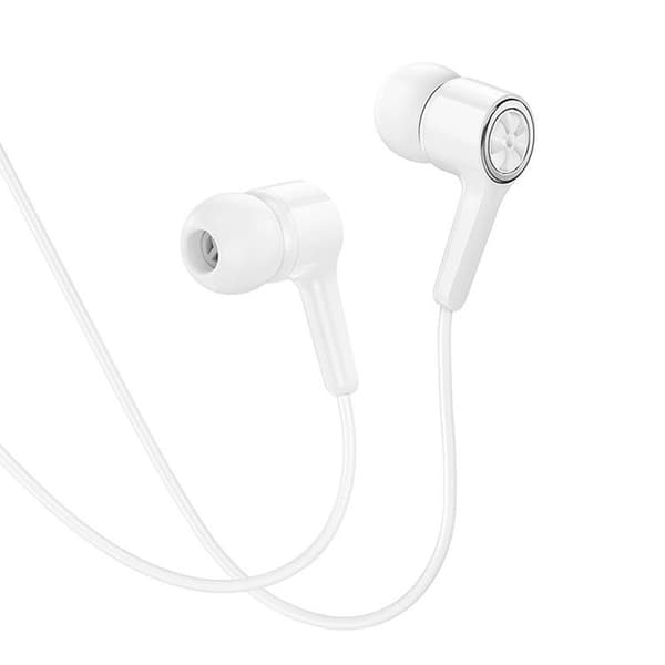 HOCO Trådbundna Hörlurar 1.2m Kabel Med Mikro Jack 3.5mm M104 Vit
