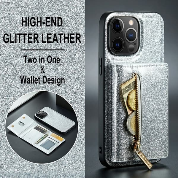 DG.MING M3 Series Mobilskal till iPhone 12 Pro Max Glitter Silver