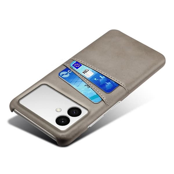 Mobilskal till Samsung Galaxy S26 Edge PU Läder + Hård PC - Grå