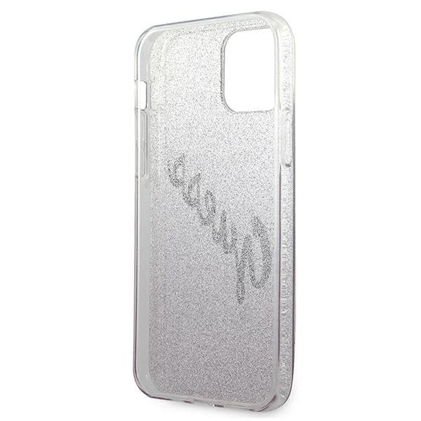Guess Skal iPhone 12 Mini Glitter Gradient Script - Rosa Rosa