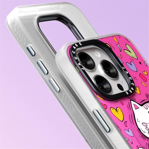 JAUCASE Mobilskal till iPhone 14 Pro Max MagSafe Cartoon Cat - Gul Gul