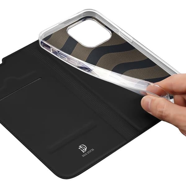 Dux Ducis iPhone 14 Pro Max -kotelo Skin Series Holster - Musta Black