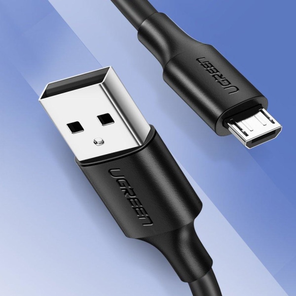 UGreen USB micro USB latauskaapeli 2.4 A 480 Mbps 1,5 m musta Black