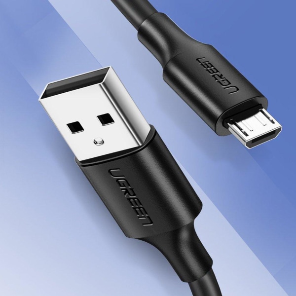 UGrønt USB mikro USB opladningskabel 2,4 A 480 Mbps 1,5 m Sort Black